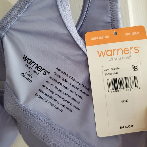 Warner'sWomen's Signature Support Cushioned Underwire Bra WR35002A 40C - Picture 7 of 7